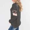 Pull Léopard Décontracté Gris