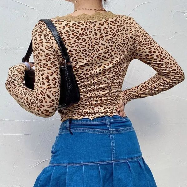 Pull Léopard Dentelle
