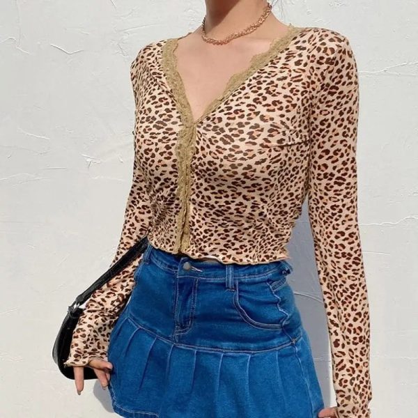 Pull Léopard Dentelle