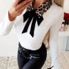 Pull Léopard Femme Blanc