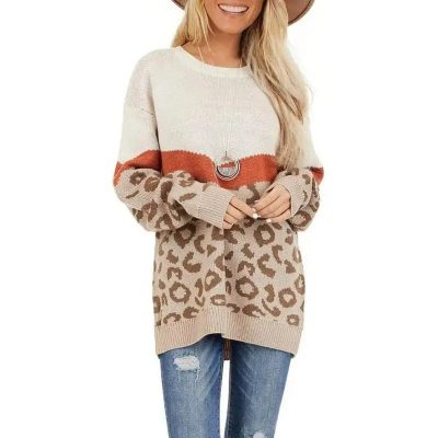 Pull Léopard Long