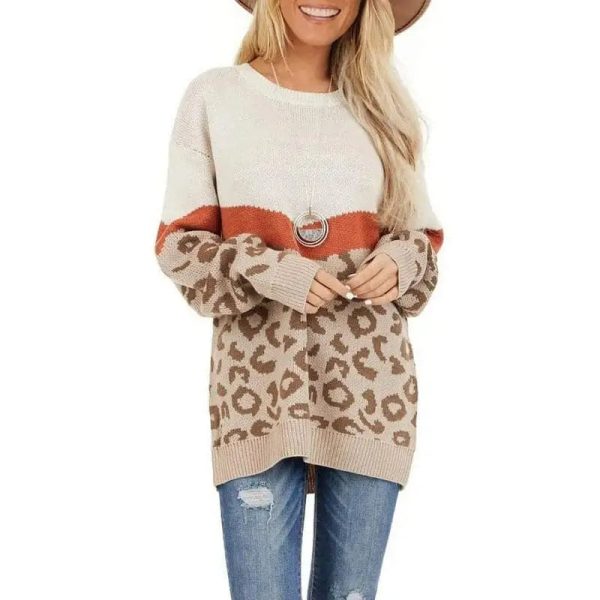 Pull Léopard Long