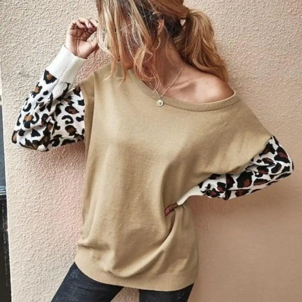 Pull Léopard Manches Longues