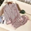 Pyjama Léopard Dentelle Rose