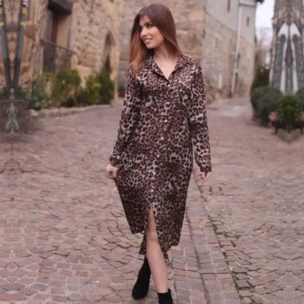 Robe Chemise Léopard