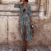 Robe Chemise Léopard Grise