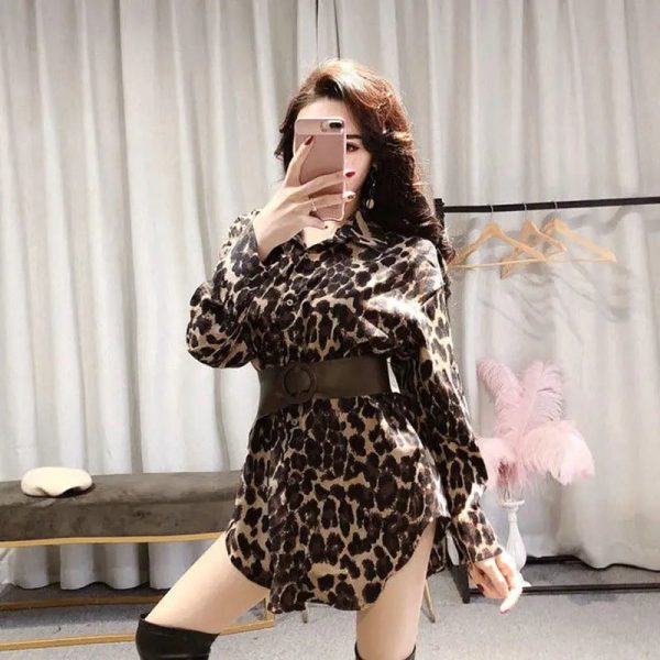 Robe Léopard Chemise