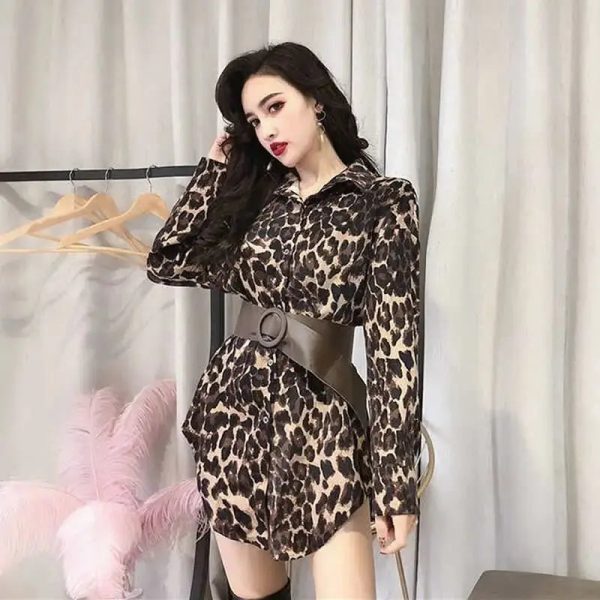 Robe Léopard Chemise