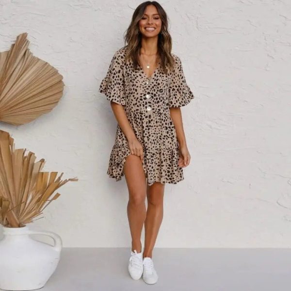 Robe Léopard Fluide Coquette