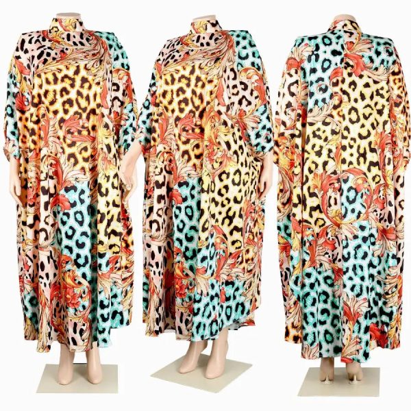 Robe Léopard Longue Colorée