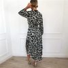 Robe Léopard Mi Longue Grise