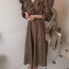 Robe Léopard Mi longue tendance