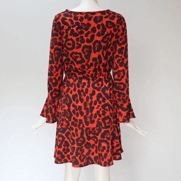 Robe Léopard Rouge et Noire
