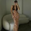 Robe Longue de Soirée Sexy Léopard