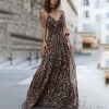 Robe Longue Léopard Romantique