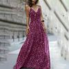 Robe Longue Léopard Romantique Rose