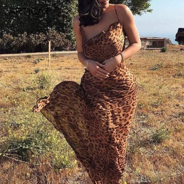 Robe Longue Léopard Sexy