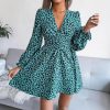 Robe Motif Léopard Décolleté