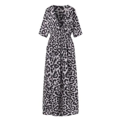Robe Motif Léopard Kimono