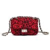 Sac à Bandoulière Léopard Rouge
