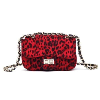 Sac à Bandoulière Léopard Rouge