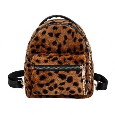 Sac à Dos Léopard Fourrure Synthétique