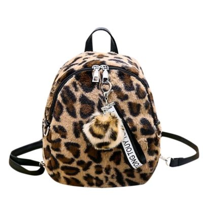 sac a dos leopard marron