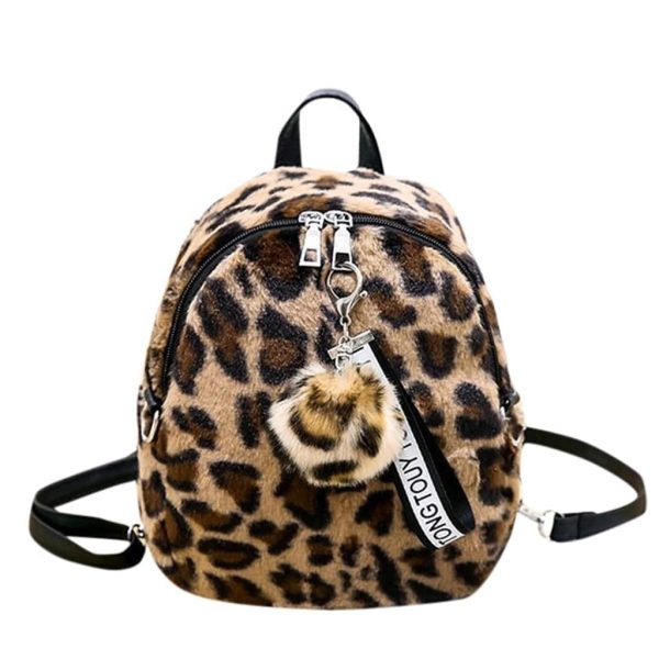 sac a dos leopard marron