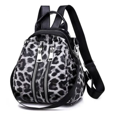 Sac à Dos Léopard Noir