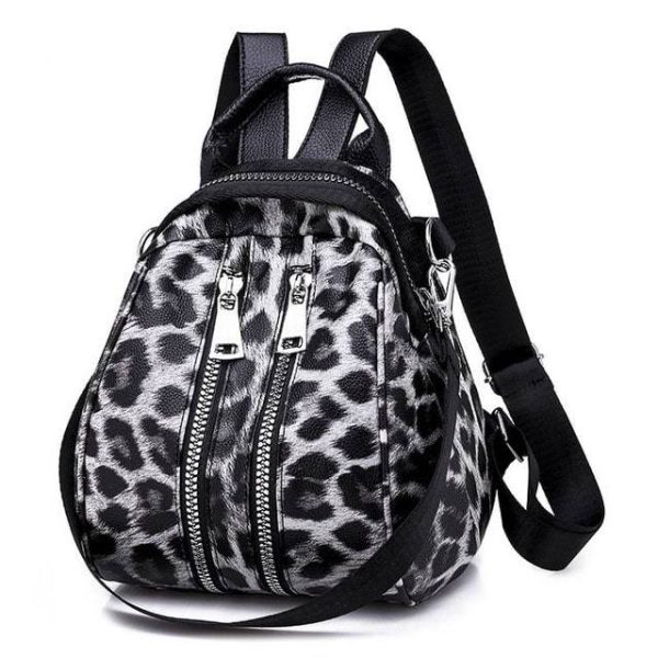 Sac à Dos Léopard Noir
