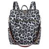 Sac à Dos Léopard Simili-Cuir Blanc