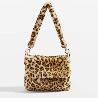 sac a main leopard fourrure