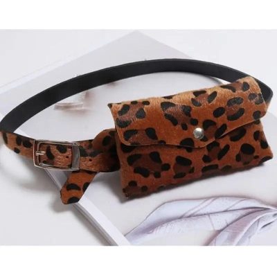 Sac Banane Léopard Enveloppe Marron