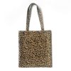 sac leopard en toile marron