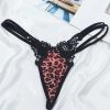 String Léopard Luxe Rouge