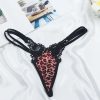 String Léopard Luxe Rouge
