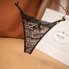 String léopard sexy beige