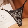 String léopard sexy gris