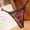 String léopard sexy rouge
