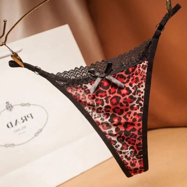 String léopard sexy rouge