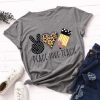 T-Shirt Imprimé Léopard Peace Love