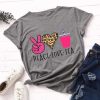 T-Shirt Imprimé Léopard Peace Love