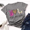 T-Shirt Imprimé Léopard Peace Love