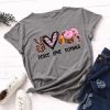 T-Shirt Imprimé Léopard Peace Love