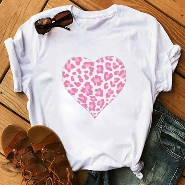 T-Shirt Léopard Cœur