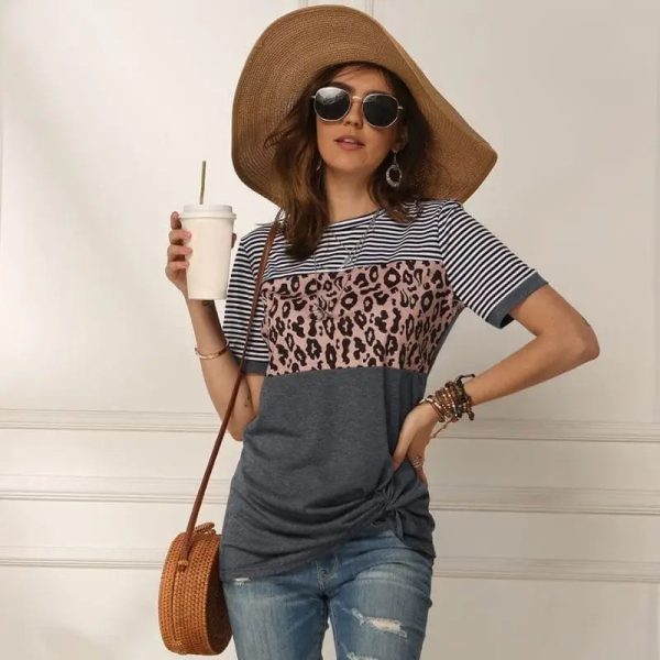 T-Shirt Léopard Marinière