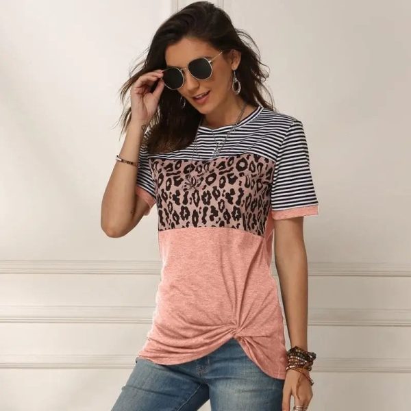 T-Shirt Léopard Marinière