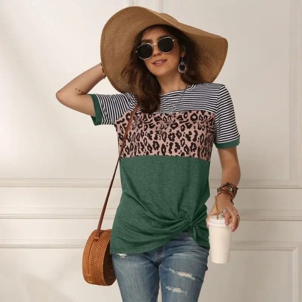 T-Shirt Léopard Marinière