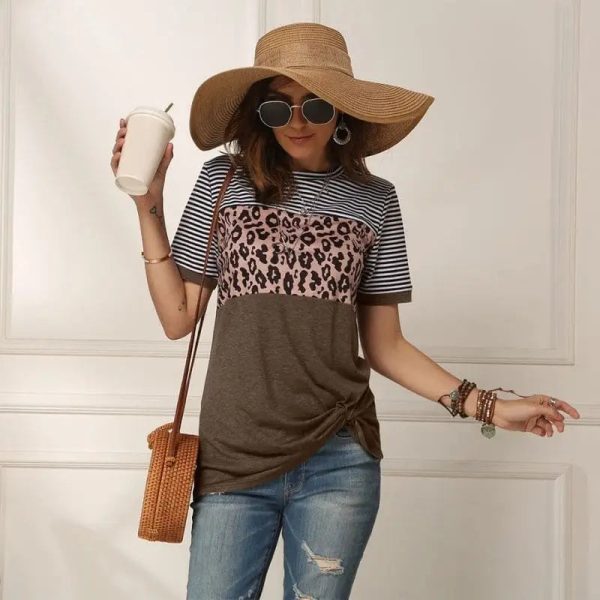 T-Shirt Léopard Marinière