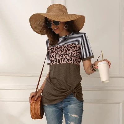 T-Shirt Léopard Marinière